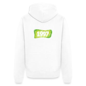 Kratzer 1997 - Unisex Premium Bio Zip Hoodie - Weiß - Hinten - Thijin (182cm)