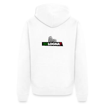 Bologna? - Unisex Premium Bio Zip Hoodie - Weiß - Hinten - Thijin (182cm)