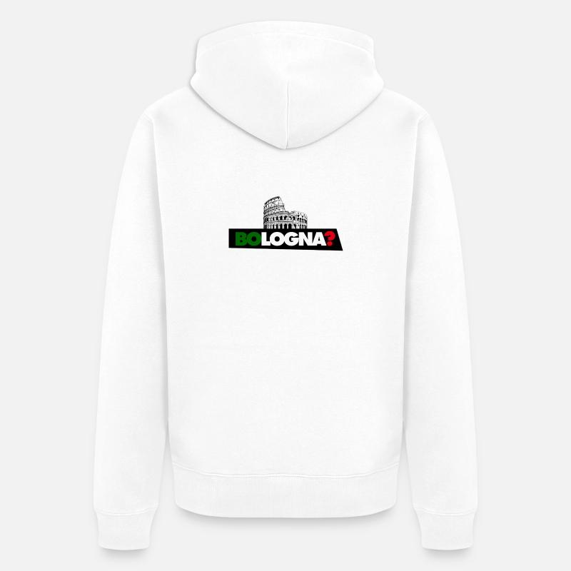 Bologne? - Veste à capuche bio Premium Unisexe - blanc