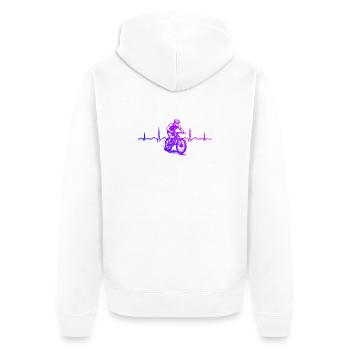 Motif VTT qui fonctionne immédiatement - Veste à capuche bio Premium Unisexe - blanc - Dos - Thijin (182cm)
