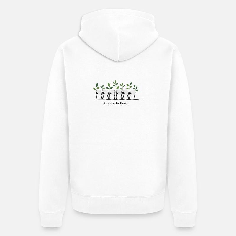 Chaises Verdant Thinkspace - Veste à capuche bio Premium Unisexe - blanc