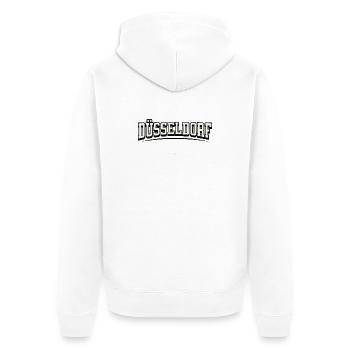 Dusseldorf Germany Block Font Logo - Unisex Premium Organic Zip Hoodie - white - Back - Thijin (182cm)