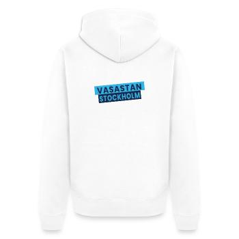 Bannière Vasastan Stockholm - Veste à capuche bio Premium Unisexe - blanc - Dos - Thijin (182cm)