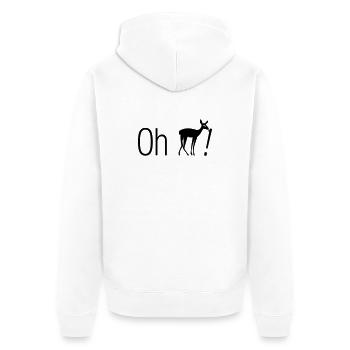 Oh, cher cerf - Veste à capuche bio Premium Unisexe - blanc - Dos - Thijin (182cm)