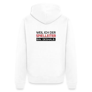 Parce que je suis le maître du jeu, c’est pour ça que le jeu de rôle - Veste à capuche bio Premium Unisexe - blanc - Dos - Thijin (182cm)