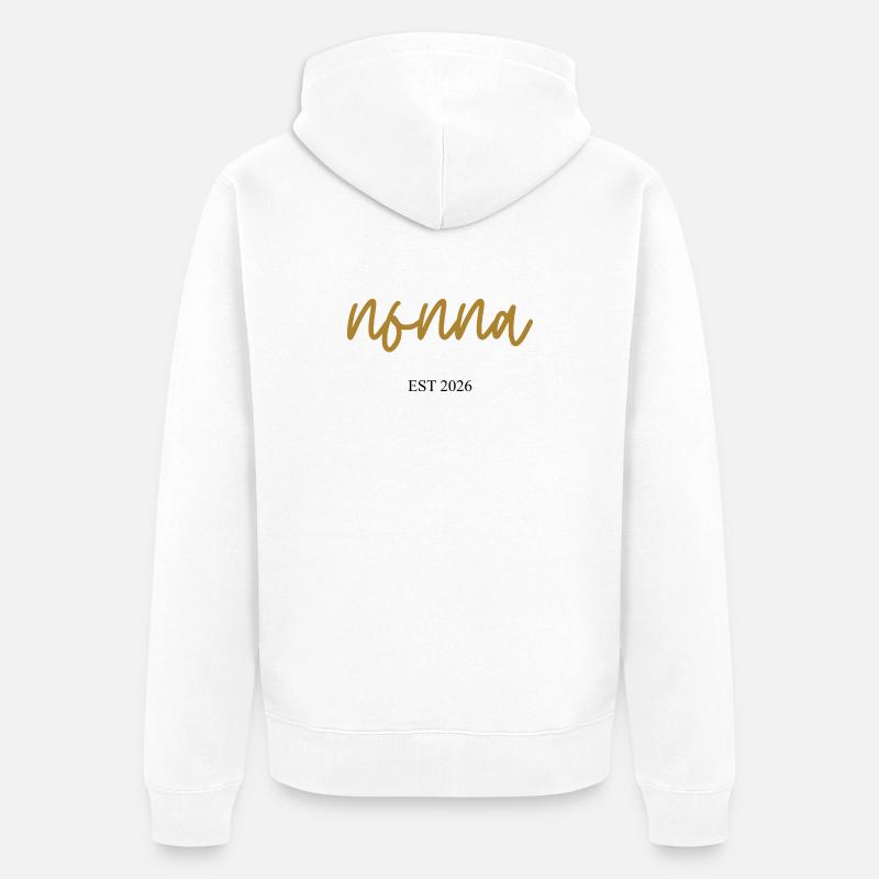 Nonna Est 2026 - Veste à capuche bio Premium Unisexe - blanc