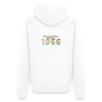 60th Birthday Limited Edition (SCR) 04/1966 - Unisex Premium Organic Zip Hoodie - white - Back - Thijin (182cm)