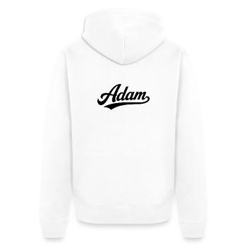 Adam nom premier famille - Veste à capuche bio Premium Unisexe - blanc - Dos - Thijin (182cm)