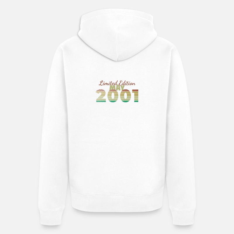 25e anniversaire Édition Limitée (SCR) 05/2001 - Veste à capuche bio Premium Unisexe - blanc