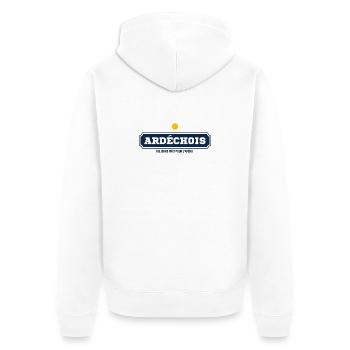 Ardechois Toujours Pret Pour L Apero T-Shirt Ca... - Veste à capuche bio Premium Unisexe - blanc - Dos - Thijin (182cm)