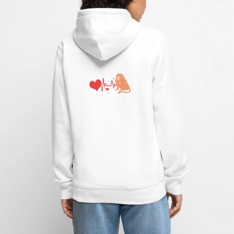 Tamarin Monkey Monkey Monkey Monkey Face Unisex Premium Organic Zip Hoodie