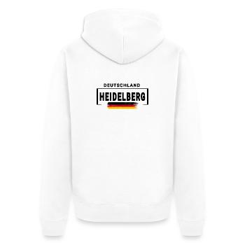 Heidelberg Deutschland Deutschland Deutsche Flagge - Unisex Premium Bio Zip Hoodie - Weiß - Hinten - Thijin (182cm)