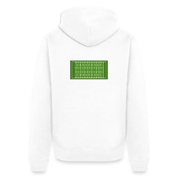 Montrez vos couleurs - Football - Veste à capuche bio Premium Unisexe - blanc - Dos - Thijin (182cm)