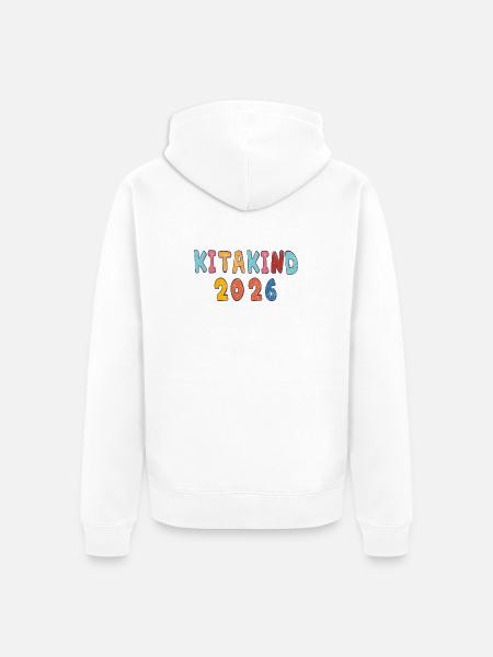 Kita Kind 2026 - Unisex Premium Organic Zip Hoodie - white