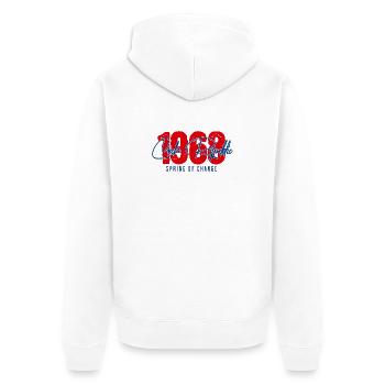 1968 Tschechien Prager Frühling - Unisex Premium Bio Zip Hoodie - Weiß - Hinten - Thijin (182cm)