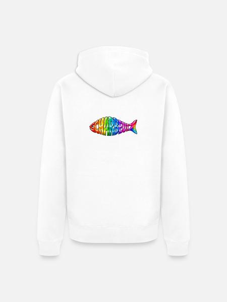 Scharbeutz Fisch Regenbogen - Unisex Premium Bio Zip Hoodie - Weiß