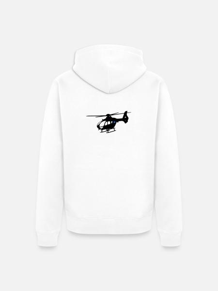 Notarzthubschrauber - Unisex Premium Bio Zip Hoodie - Weiß