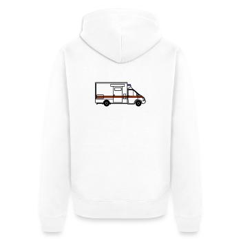 Rescue - Ambulance - Paramédical - Veste à capuche bio Premium Unisexe - blanc - Dos - Thijin (182cm)