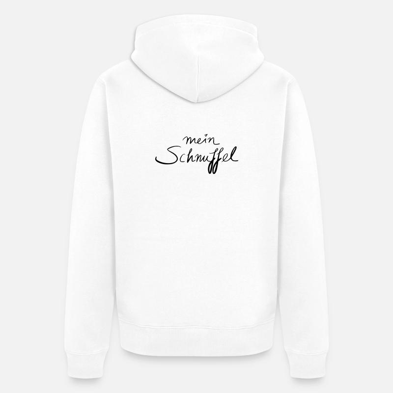mein Schnuffel - Unisex Premium Bio Zip Hoodie - Weiß