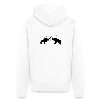 Bulle VS Ours - Veste à capuche bio Premium Unisexe - blanc - Dos - Thijin (182cm)