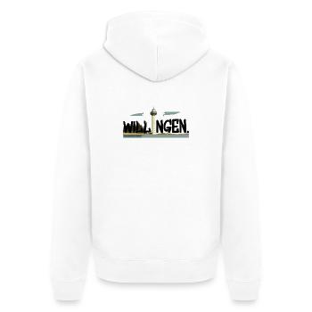 Willingen 20210628 - Unisex Premium Bio Zip Hoodie - Weiß - Hinten - Thijin (182cm)