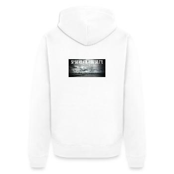 Coordonnées côtières avec le paysage industriel - Veste à capuche bio Premium Unisexe - blanc - Dos - Thijin (182cm)