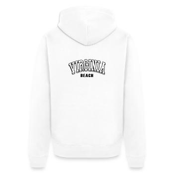 virginia shirt - Unisex Premium Bio Zip Hoodie - Weiß - Hinten - Thijin (182cm)