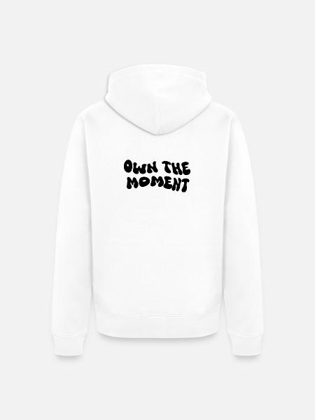 Own The Moment - Unisex Premium Bio Zip Hoodie - Weiß