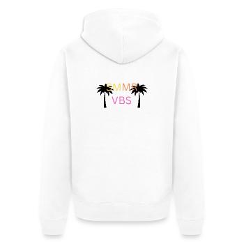 SOMMER Vibes - Unisex Premium Bio Zip Hoodie - Weiß - Hinten - Thijin (182cm)