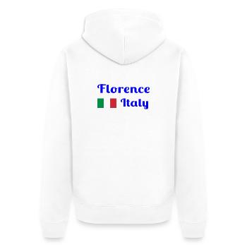 Florence, Italy - Stylish prints - Unisex Premium Organic Zip Hoodie - white - Back - Thijin (182cm)