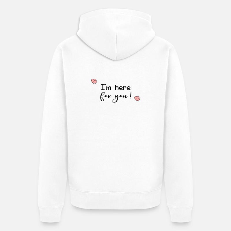 Message de condoléances simple - Veste à capuche bio Premium Unisexe - blanc