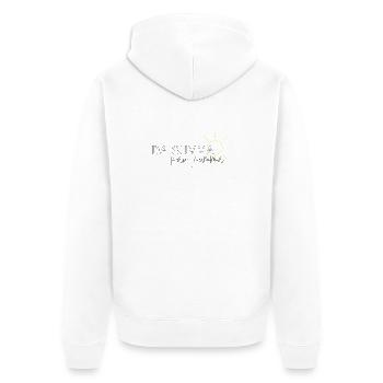 da summa kau kumma sommer liebe dialekt - Unisex Premium Bio Zip Hoodie - Weiß - Hinten - Thijin (182cm)