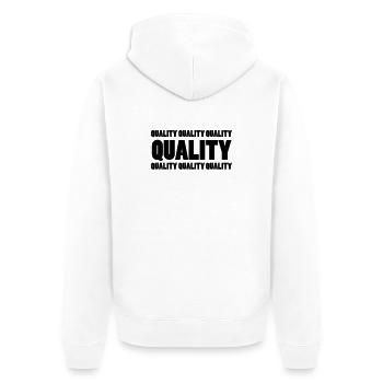 Qualité - Veste à capuche bio Premium Unisexe - blanc - Dos - Thijin (182cm)