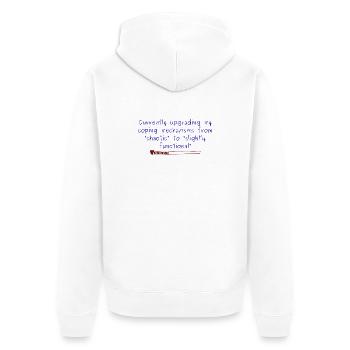 Conception d’adaptation chaotique à légèrement fonctionnelle - Veste à capuche bio Premium Unisexe - blanc - Dos - Thijin (182cm)