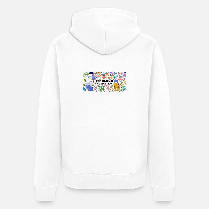 Coupe de motivation - Veste à capuche bio Premium Unisexe - blanc