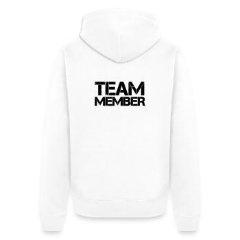 team_member - Veste à capuche bio Premium Unisexe - blanc - Dos - Thijin (182cm)