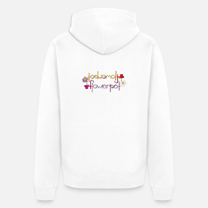 pot de fleur - Veste à capuche bio Premium Unisexe - blanc
