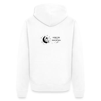 I Love You To The Moon And Back Astronaut - Unisex Premium Organic Zip Hoodie - white - Back - Thijin (182cm)
