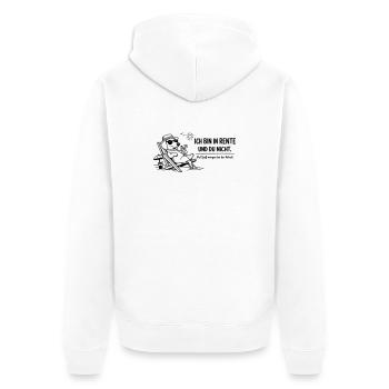 Lustiges Rentner Bild Spruch Dackel - Unisex Premium Bio Zip Hoodie - Weiß - Hinten - Thijin (182cm)