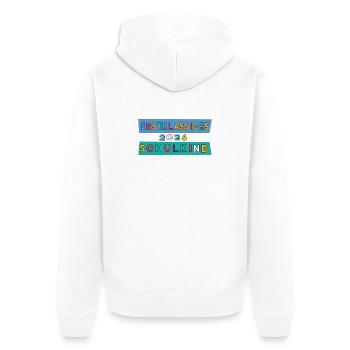 First-class schoolchild 2026 - Unisex Premium Organic Zip Hoodie - white - Back - Thijin (182cm)