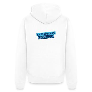 Lidingö Stockholm Diagonal Logo - Veste à capuche bio Premium Unisexe - blanc - Dos - Thijin (182cm)