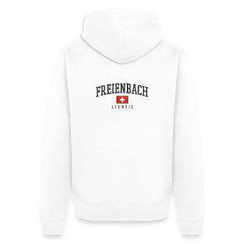 Freienbach Schweiz Emblem - Unisex Premium Bio Zip Hoodie - Weiß - Hinten - Thijin (182cm)