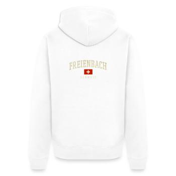 Freienbach Drapeau suisse Vintage - Veste à capuche bio Premium Unisexe - blanc - Dos - Thijin (182cm)
