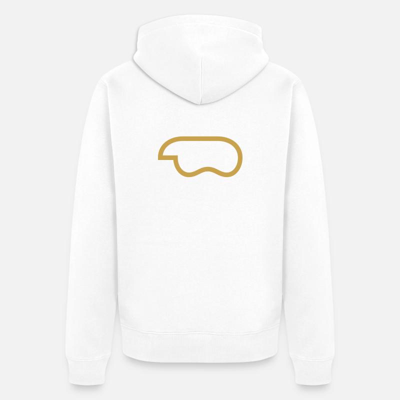 Or du contour de la manette - Veste à capuche bio Premium Unisexe - blanc
