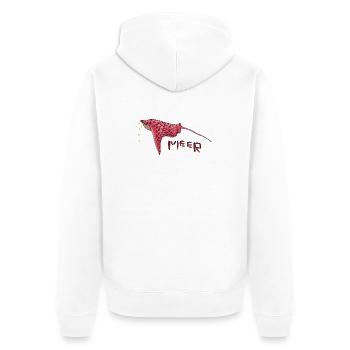  Stachelrochen  - Unisex Premium Bio Zip Hoodie - Weiß - Hinten - Thijin (182cm)