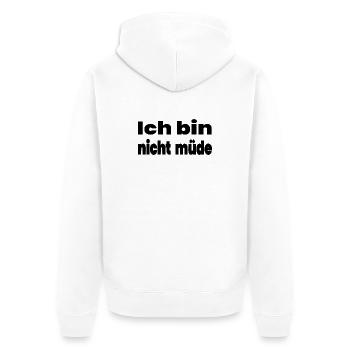 Fatigué - Veste à capuche bio Premium Unisexe - blanc - Dos - Thijin (182cm)