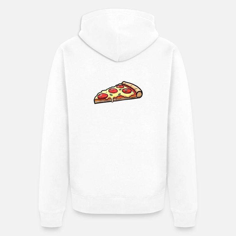 Pizza - Veste à capuche bio Premium Unisexe - blanc