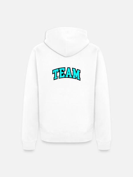 Team lettering - Unisex Premium Organic Zip Hoodie - white