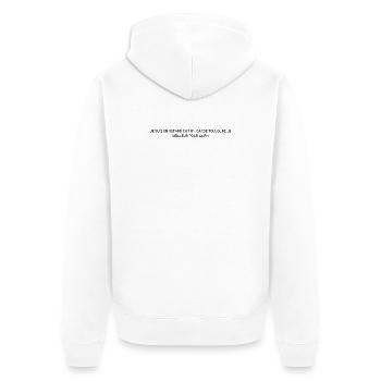 Design Citation Drôle - Veste à capuche bio Premium Unisexe - blanc - Dos - Thijin (182cm)
