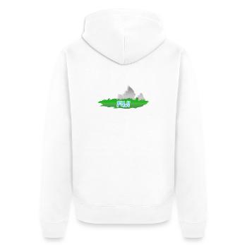 Fuji als Berg - Unisex Premium Bio Zip Hoodie - Weiß - Hinten - Thijin (182cm)